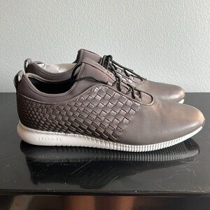 Cole Haan Women's 2.0 StudioGrand Grey Woven Leather Lace Up Sneaker sz10 SR1